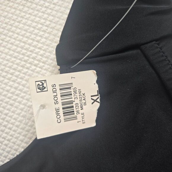 Bar III Black Twist Front Bikini Top Adjustable Straps Womens Size XL New - Picture 6 of 7